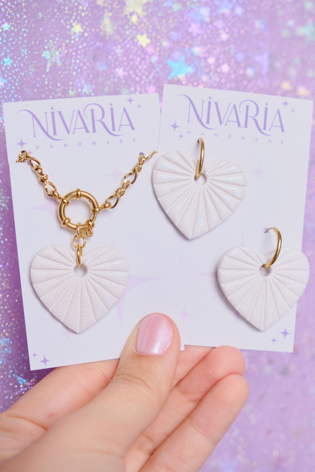 Colección San Valentín | Set corazones blancos