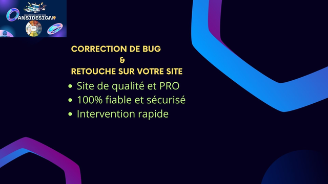 Correction de Bug & Retouche sur votre site