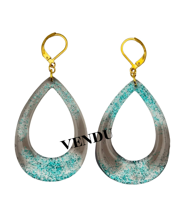 Boucles d’oreilles en résine 