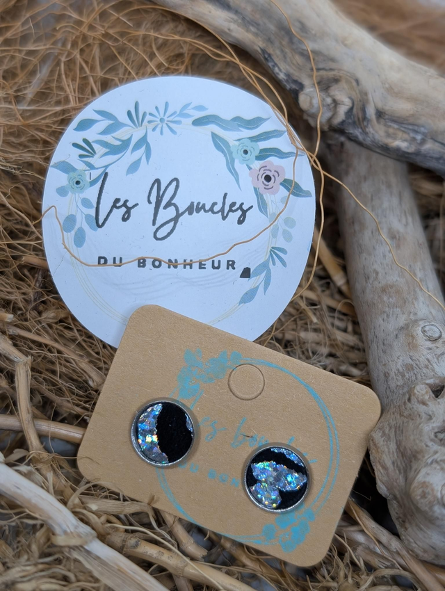 Puces argenté noir (pu001)