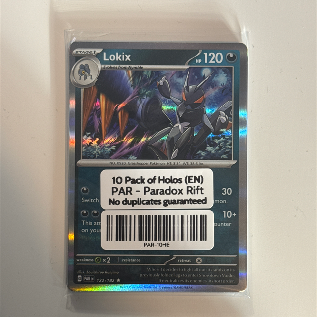 Holo Pack of 10 - Pokémon Paradox Rift - No Duplicates (English)