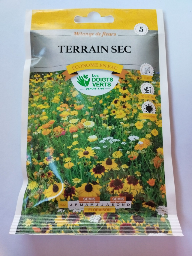 Mélange de fleurs terrain sec