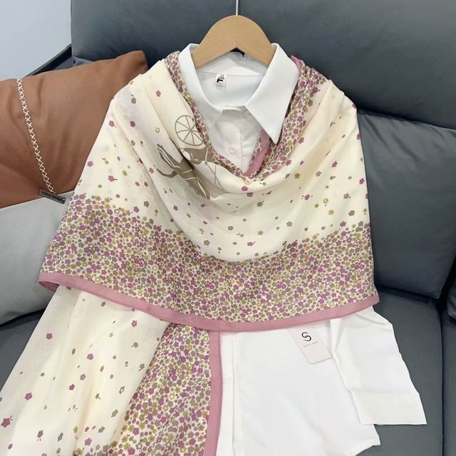 Pink Cotton Scarf Pink
