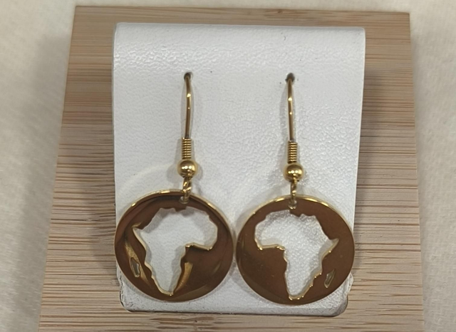 Boucles d'oreilles ronde Afrique 