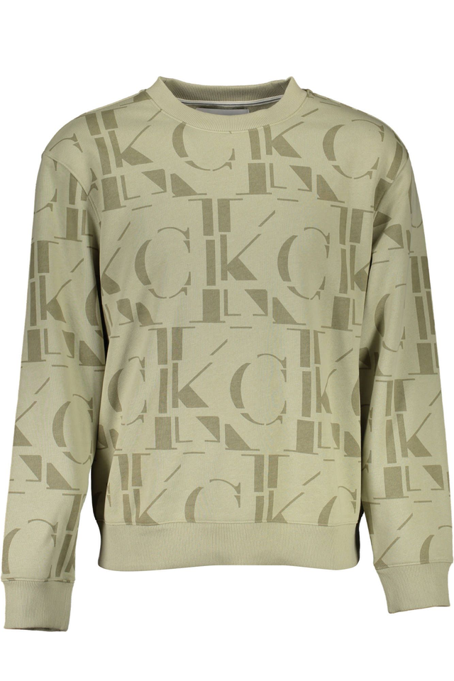 CALVIN KLEIN FELPA SENZA ZIP UOMO VERDE