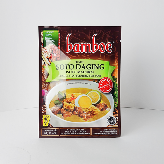 BAMBOE Bumbu Soto Daging - Préparation de Soupe de boeuf à la Citronnelle