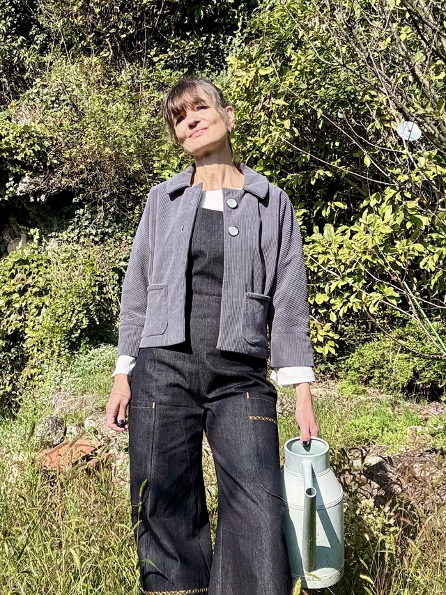 Veste grise velours TS