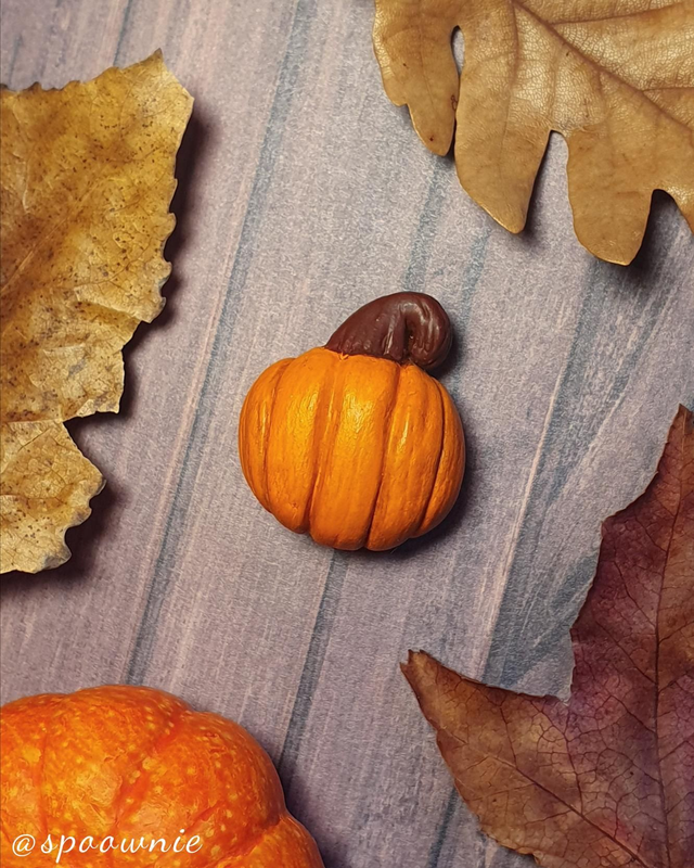 Magnet Citrouille Automne en relief