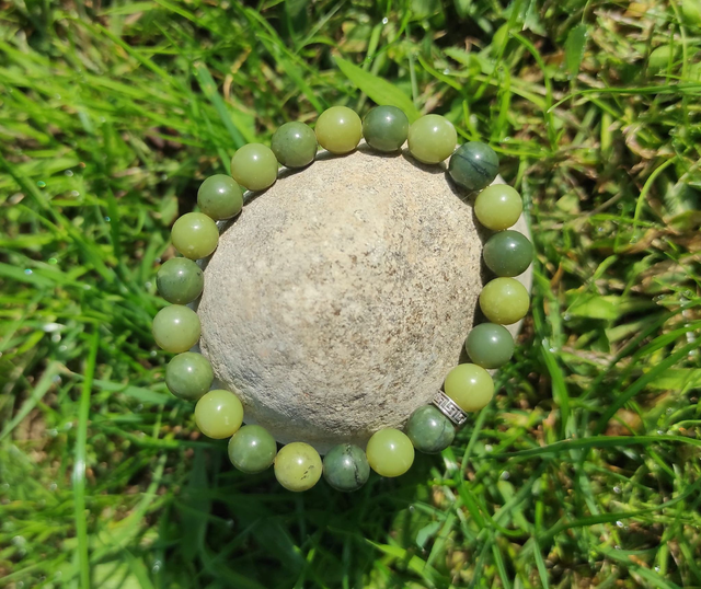 Bracelet jaspe vert