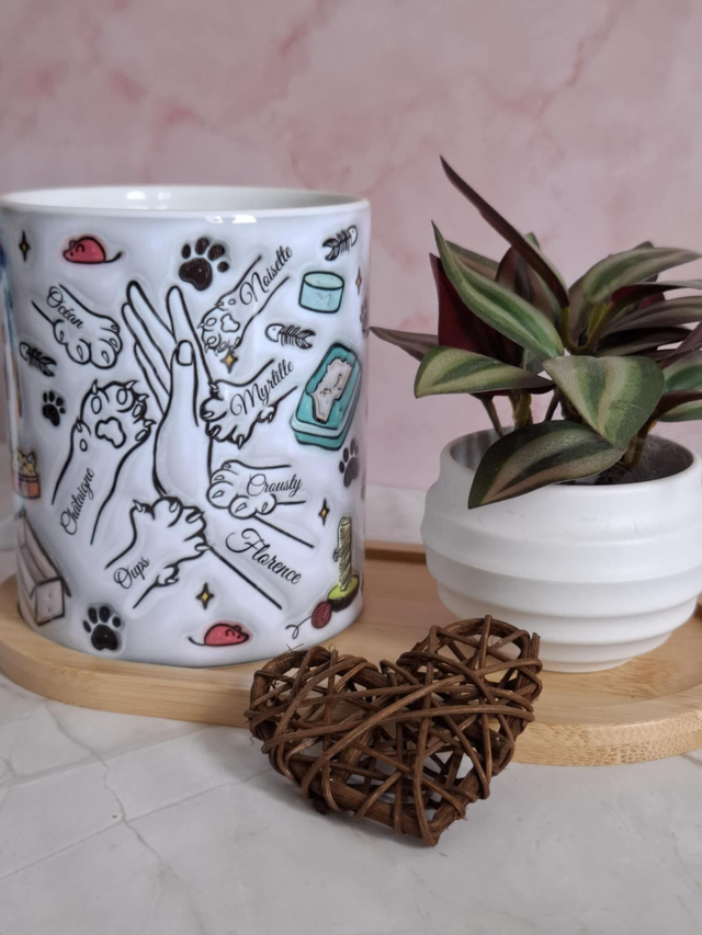 Mug pattes de chats