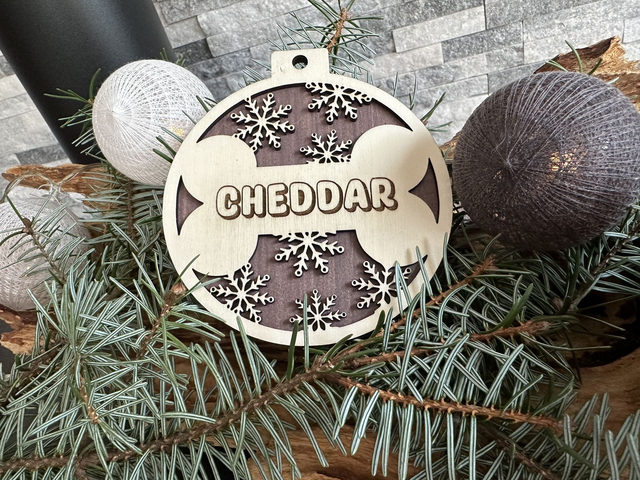 Boule de Noël pour chien &quot;Cheddar&quot;