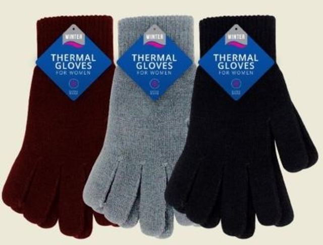 Farley Mill Extra Warm Women's Thermal Gloves Assorted Colours only £1.49 each