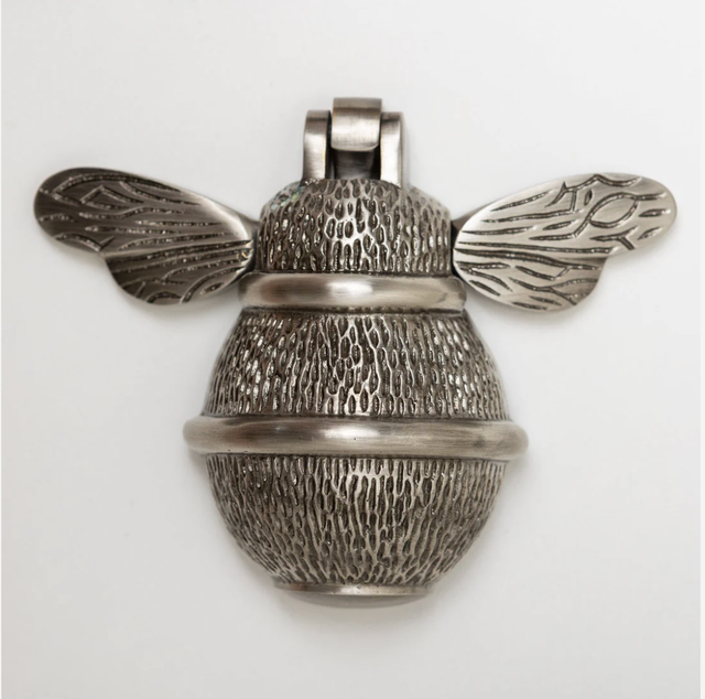 Brass Bee Door Knocker in Pewter