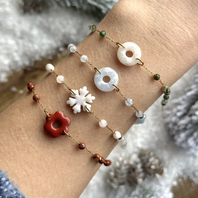 Chaîne perlée (chaîne dorée) 