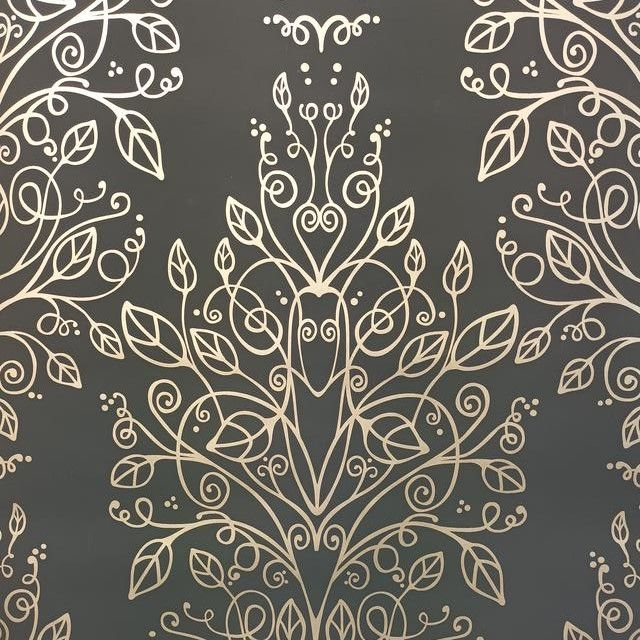 Monsoon Sophia Charcoal Gold - Graham and Brown - 17844