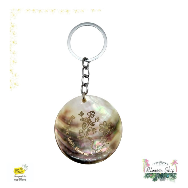 Porte-clés Nacre Gecko Tattoo