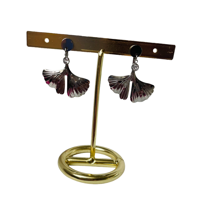 Boucles Ginkgo strass