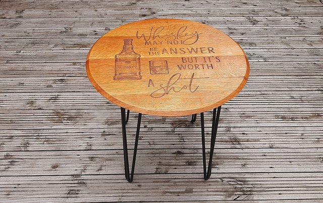 Bourbon Barrel Lid Tables