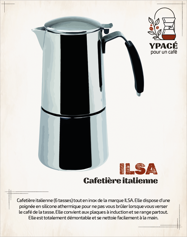 ILSA - Cafetière italienne (6 tasses)