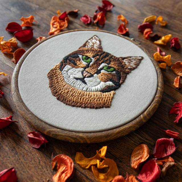 Broderie - le Chat - 
