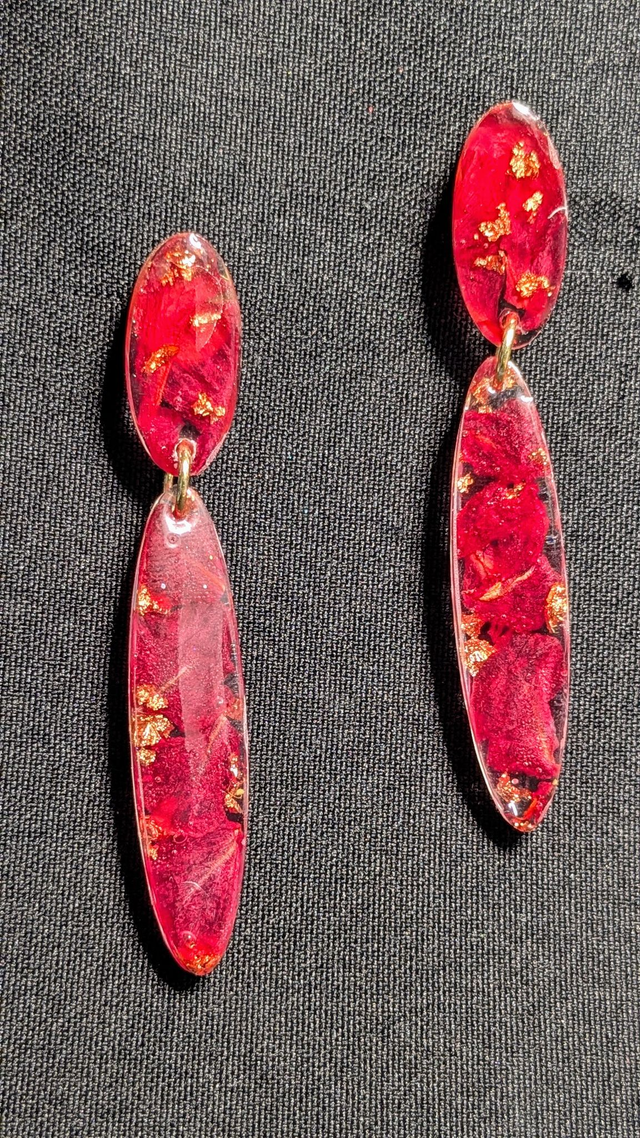 Boucles d'oreilles Pétales de roses