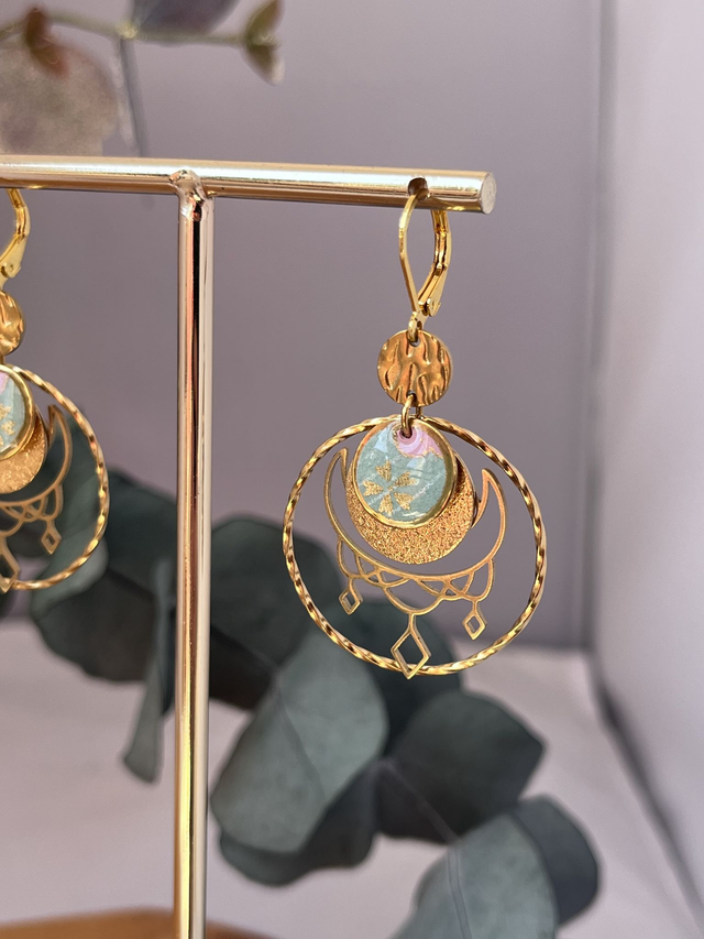 Boucles d’oreilles Lune  
