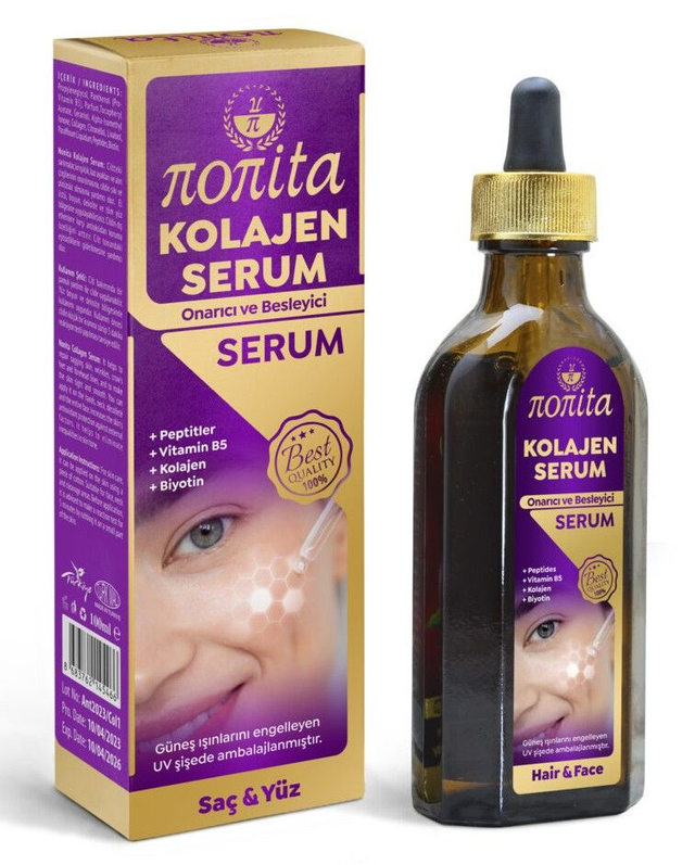 NONITA 100ml Serum Ujędrniające Olejek z KOLAGENEM do Twarzy, Ciała i Włosów