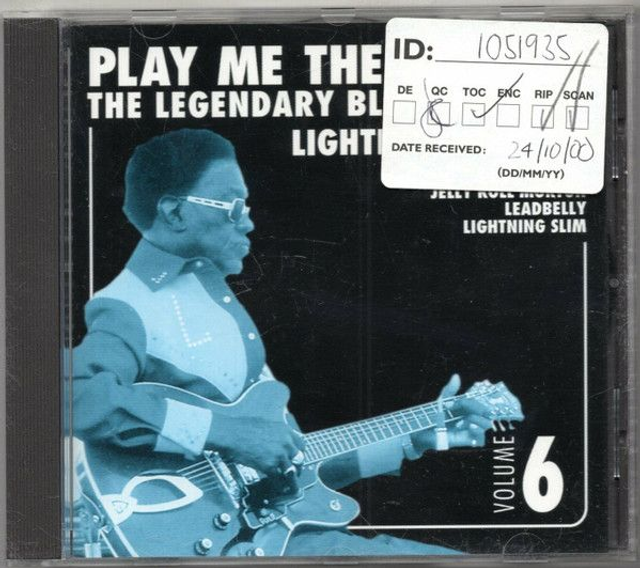 Various ‎– Play Me The Blues... The Legendary Blues Singers Volume 6 Audio CD