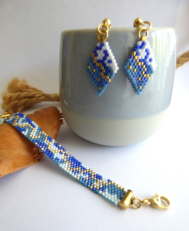 Ensemble de bijoux Ondine - bleu