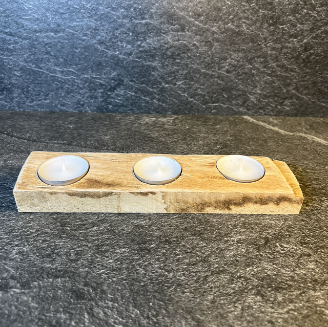 Teelichthalter mit Baumkante