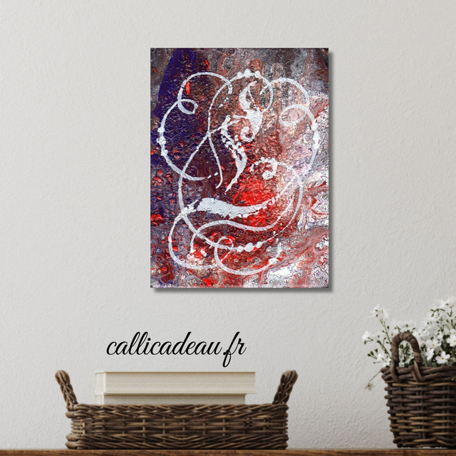 Calligraphie Lettrine L | Tableau Fait Main