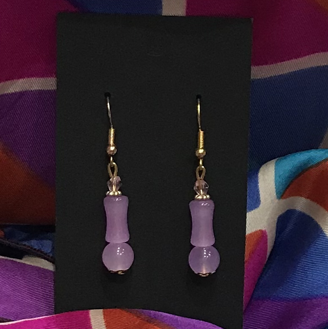 Purple Dangling Earrings- PUR25
