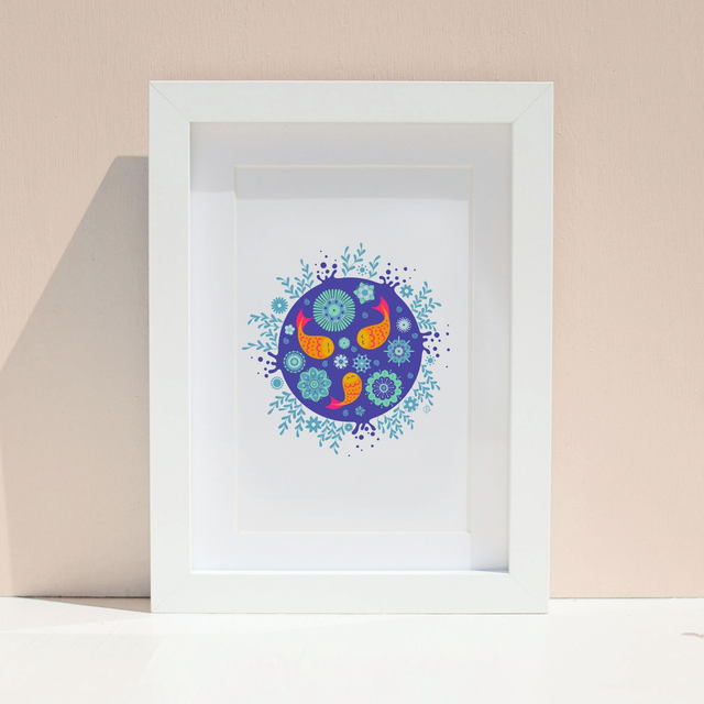 "Poissons" Cadre 13x18cm