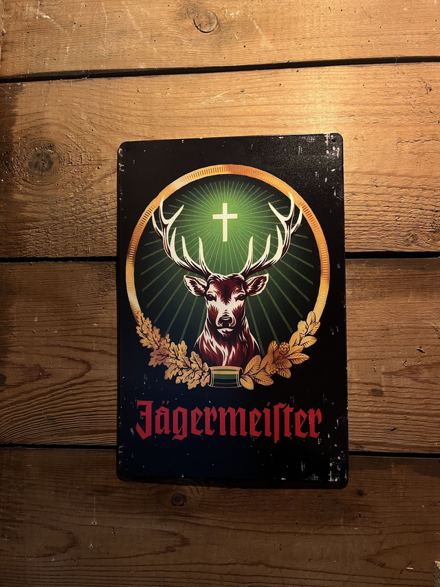 Jagermeister metalen bord 20x30 cm 