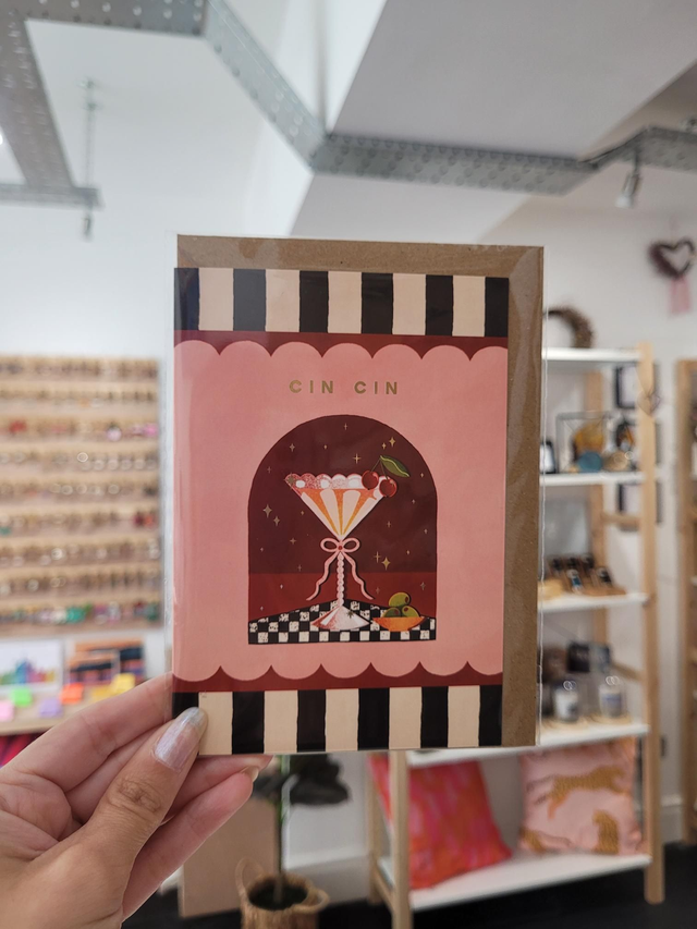 Cin Cin Gold Foil Greetings Card - EV-017