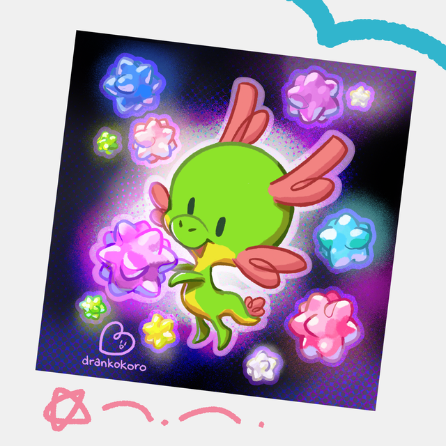 Mini sticker sheet Longlong konpeito