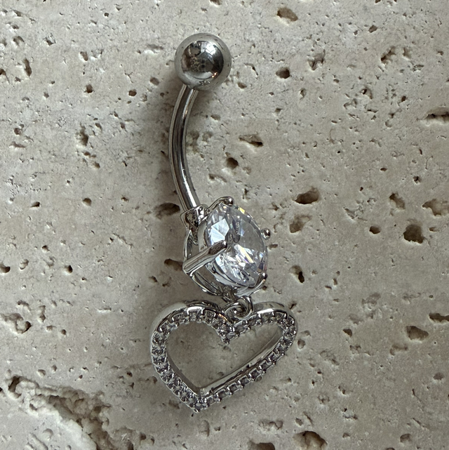 Navelpiercing zilver