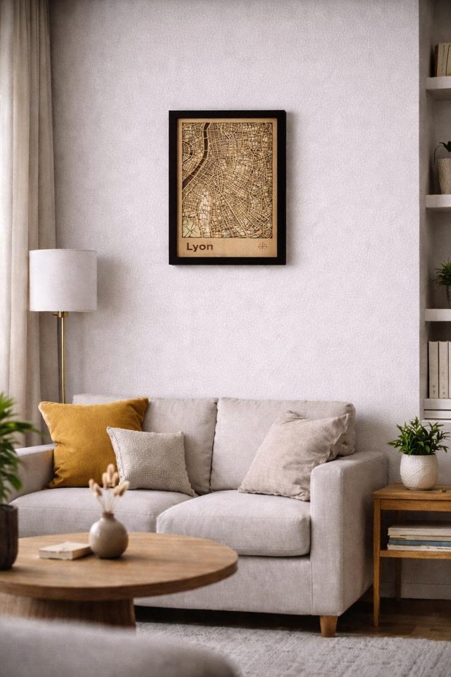 B07 – Carte de Lyon 3D – Décoration Murale