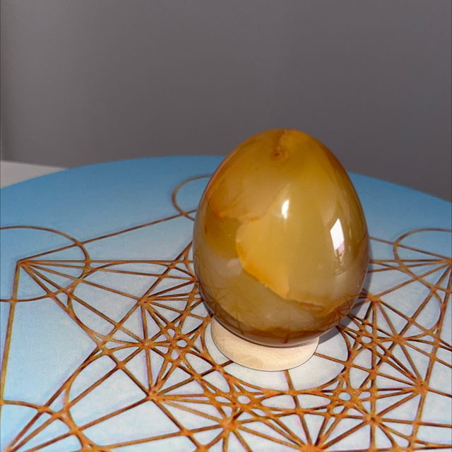 Œuf Agate rouge cornaline 