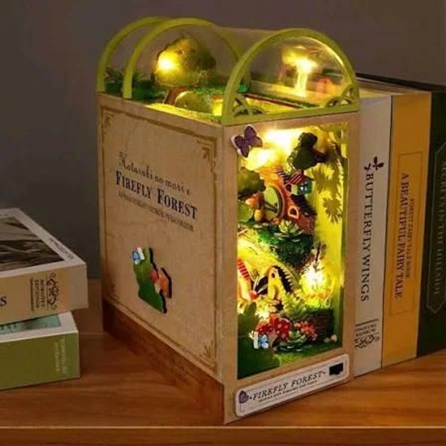 Creative DIY Bookend - Firefly Forest