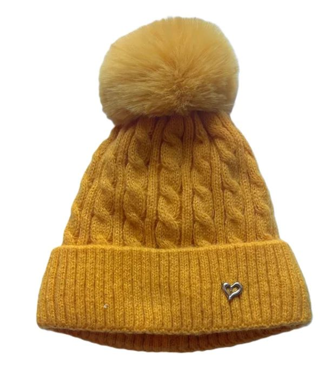 Cable Knit Bobble Hat