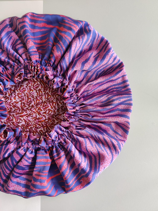 Multi-use African print satin bonnet 