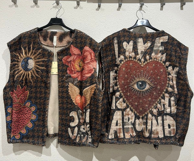 Gilet bouclé print 1