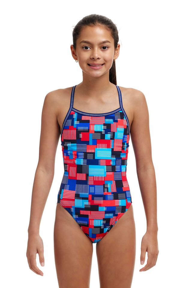 GIRL'S FUNKITA MOTHERBOARD SINGLE STRAP ONE PIECE