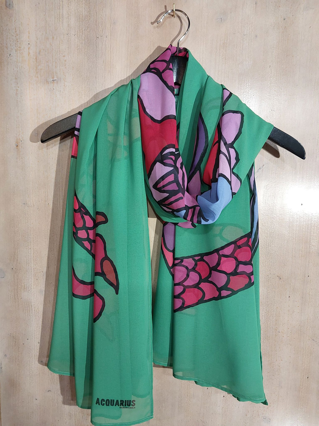 Tatsu Vert. Foulard
