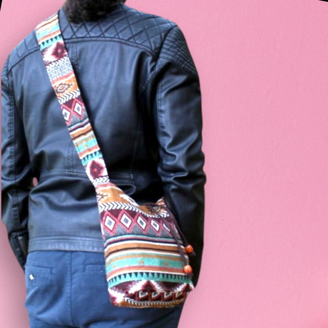 Sac "Chocolat" jacquard BH-009