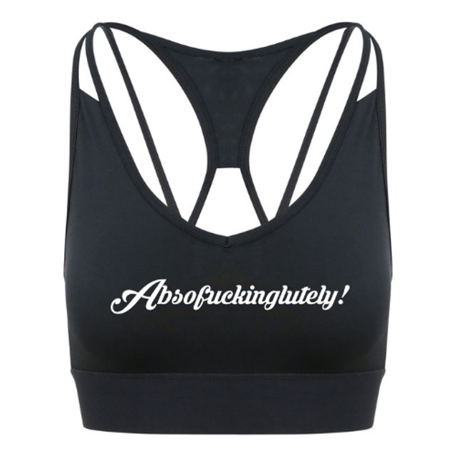 Absofuckinglutely Ladies X back crop top