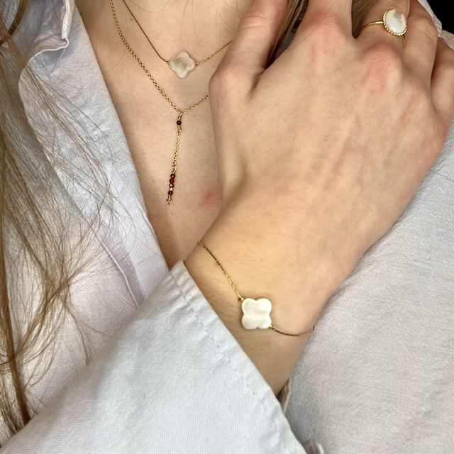 Bracelet Trèfle Nacre