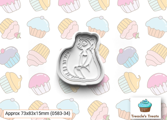 Lemur Fondant/cookie stamp with cutter 