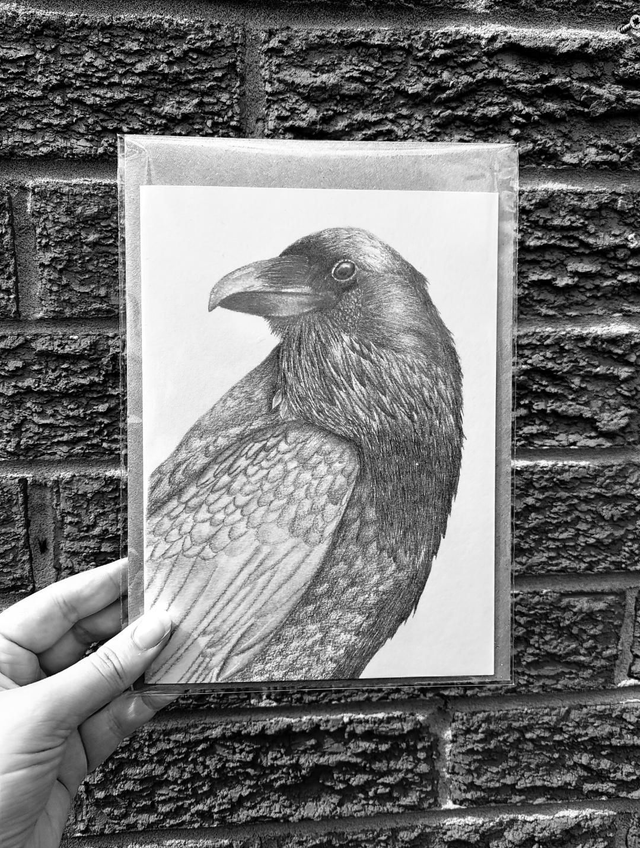 Raven Greetings Card